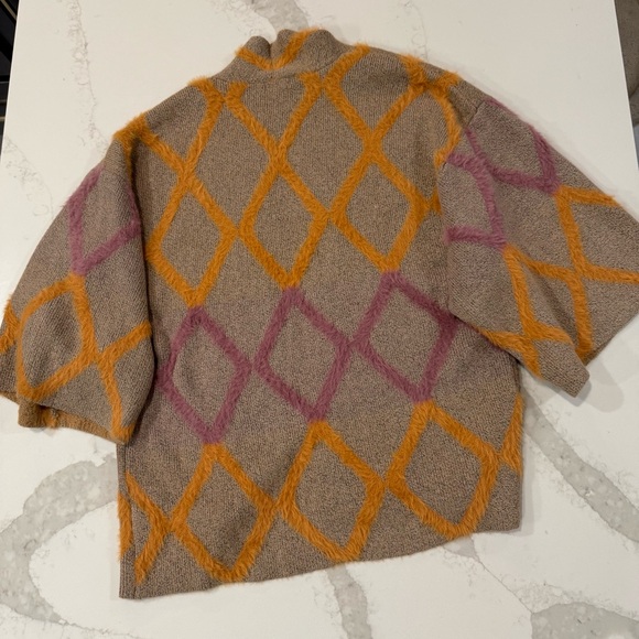 Kori America NWT Diamond Open Front Plush Cardigan Sweater Women’s M/L Coatigan - Picture 10 of 10